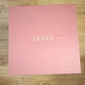 HUGE Gucci Pink Box with Sage Green Pouch